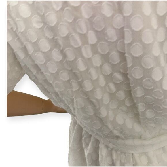FRAICHE By J Swiss Dot Faux Wrap Minidress In White Size Large NEW - Picture 10 of 15